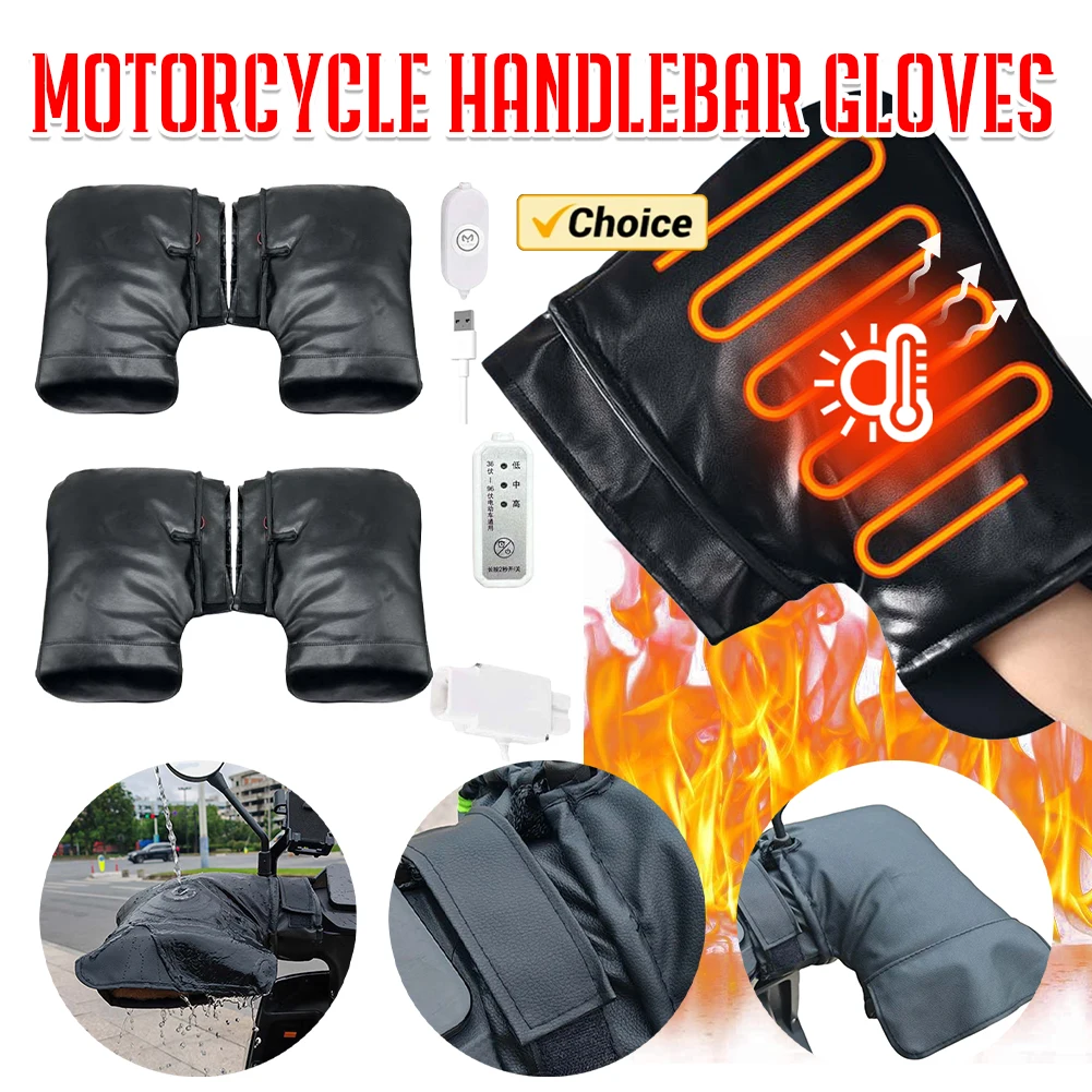 Heated Gloves Electric - Gants de guidon chauffants électriques, réglage