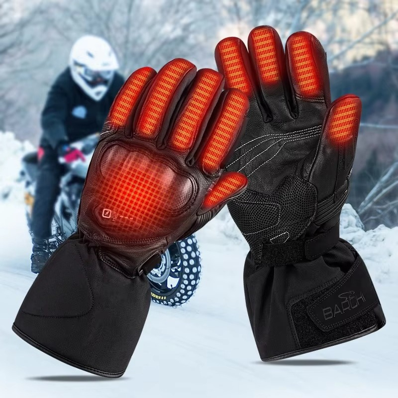 Gants de moto en cuir chauffan - Heated Gloves Electric avis et prix